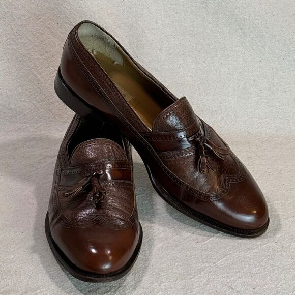 Domani By Johnston & Murphy Wing Tip Tassel Loafers Mens Size 11.5M - Picture 5 of 16